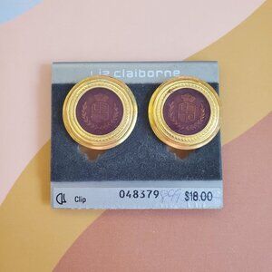 NWT Vintage 90s Preppy Clip On Earrings